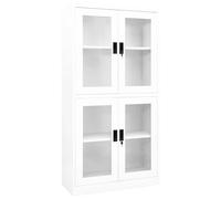 Vitrina "Alsenz" de acero, con cristal templado blanco. Dimensiones (largo/ancho/alto): 90x40x180 cm