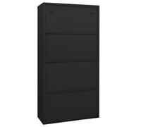 Vitrina "Alsenz" de acero, con cristal templado en color antracita. Dimensiones (largo/ancho/alto): 90x40x180 cm