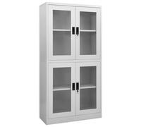 Vitrina "Alsenz" de acero, con cristal templado en color gris claro. Dimensiones (largo/ancho/alto): 90x40x180 cm