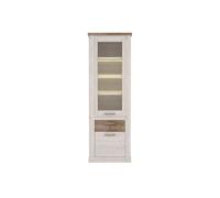 Vitrina alta 2 puertas y un cajón verona blanco