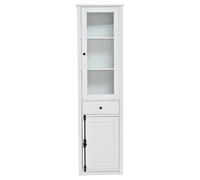 Vitrina alta con iluminación LED, Blanco Aosom España