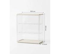 Vitrina de Acrílico Transparente para Figuras, Caja de Almacenamiento Organizador con Puerta Magnética Bastidor de 3 Niveles Anti-polvo, Expositor Organizador de Escritorio Transparente de 3 Niveles