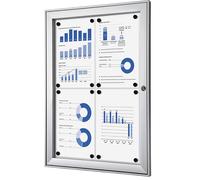 Vitrina de anuncios con puerta batiente eurokraft pro, A x H x P exteriores 522 x 697 x 33 mm