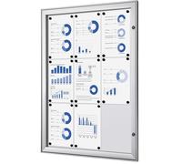 Vitrina de anuncios con puerta batiente eurokraft pro, A x H x P exteriores 742 x 1005 x 33 mm
