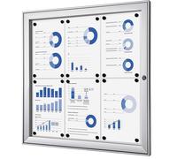 Vitrina de anuncios con puerta batiente eurokraft pro, A x H x P exteriores 742 x 697 x 33 mm