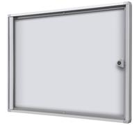 Vitrina de anuncios para interiores eurokraft basic, pared posterior de metal
