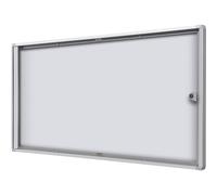 Vitrina de anuncios para interiores eurokraft basic, pared posterior de metal