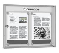 Vitrina de anuncios para interiores para formato 2 x 1 DIN A4