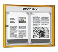 Vitrina de anuncios para interiores para formato 2 x 1 DIN A4