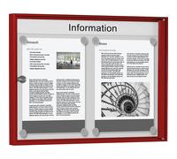 Vitrina de anuncios para interiores para formato 2 x 1 DIN A4