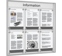 Vitrina de anuncios para interiores para formato 3 x 2 DIN A4