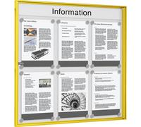Vitrina de anuncios para interiores para formato 3 x 2 DIN A4