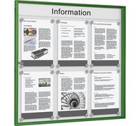 Vitrina de anuncios para interiores para formato 3 x 2 DIN A4