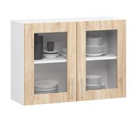 AKORD Mueble de cocina Lima, funcional, duradero, diseño moderno, para cocinas grandes y pequeñas, fácil de limpiar, se puede combinar con otros muebles de la serie, color blanco, roble Sonoma