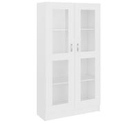 vidaXL Vitrina de madera contrachapada 82,5 x 30,5 x 150 cm Blanco