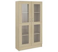 Vitrina De Madera Contrachapada Color Roble 82,5x30,5x150 Cm Vidaxl
