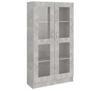 vidaXL Vitrina de madera contrachapada 82,5x30,5x150cm Multicolor Gris Hormigón