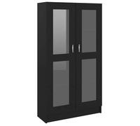 Vitrina De Madera Contrachapada Negro 82,5x30,5x150 Cm Vidaxl