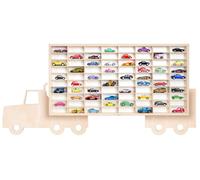 Vitrina de madera Creative Deco para coches - 80 compartimentos ajustables