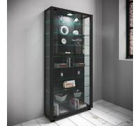 Soporte de vitrina de vidrio | vitrina Vidrio con vidrio de seguridad ESG | Dimensiones aprox. H. 113 x W. 59 x D. 18 cm | Soporte de vidrio | Moderno y ahorro de espacio | Gabinete de exhibición de v
