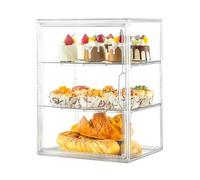 Vitrina de panadería, soporte de exhibición ajustable de acrílico transparente | de pan de esquina, para encimera de cocina, despensa, hogar, refrigerador, alimentos, tostadas, pan, masa de bagel