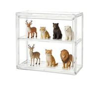 Vitrina de presentación transparente - vitrina acrílica para muñecas con puerta magnética, de almacenamiento para figuras con estante extraíble para casa,
