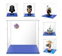Vitrina Expositora para Casco Lego Star Wars,20x20x25 Caja Exhibición Acrílico Transparente para Boba Fett 75277 Stormtrooper 75276 Darth Vader 75304 Iron Man 76165 Mini Castle 40478 Muñeca