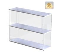 Vitrina Expositora para Funko Pop Colecciones Figura Acción 11.5cm, Caja de Metacrilato Transparente Estante Expositor para Minifigura Lego Popmart Vitrina Acrílico con Puerta, Blanco 39.5x9.6x27.5cm