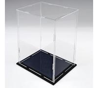 Vitrina Expositora Vitrinas para Colecciones con Base Negra, Expositor Metacrilato, Urna Metacrilato, Caja Metacrilato Transparente para Salón, Dormitorio, Despacho (12 x 9 x 16 CM)