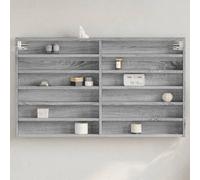 Vitrina gris Sonoma, 100x8,5x58 cm, fabricada en material de madera