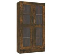 Vitrina Madera Contrachapada Roble Ahumado 82,5x30,5x150 Cm Vidaxl