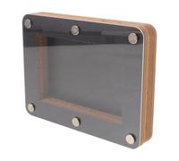 Vitrina Magnética para Tarjetas Deportivas Clasificadas, Negro | Marco Acrílico con Madera, Montaje Dual y Uso Vertical u Horizontal, Incluye Herramientas