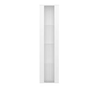 Vitrina multifuncional 40x29x170 cm - luz led rgb, panel acrílico, diseño sencillo - blanco