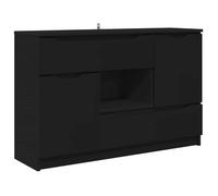Vitrina Negro 100 X 30 X 65,6 Madera De Ingeniería Vidaxl