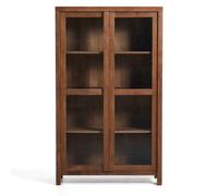 Vitrina Norani de madera maciza y chapa de acacia, 110 x 185 cm.