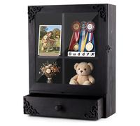 Vitrina rectangular de 16" x 12,2" con cristal, color