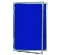 Vitrina Rocada - Puerta Horizontal - Moqueta Azul - Tamaño 4xa4