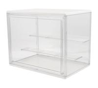 Vitrina Transparente Alta para Muñecas y Juguetes en Acrílico Blanco