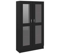 Vitrina Vidaxl de Madera Contrachapada 82,5x30,5x150 Cm - Blanco/Negro/Roble Sonoma Black