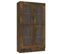 Vitrine - Armario de madera de roble ahumado (82,5 x 30,5 x 150 cm)