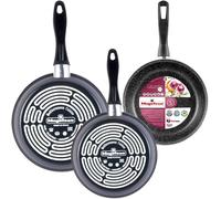 Vitrinor K2 Gransasso Magefesa set de 3 sartenes 24/26/28cm. Exterior gris, antiadherente bicapa efecto piedra, aptas para todo tipo de cocinas, especial inducción. Hasta 50% de ahorro energético.