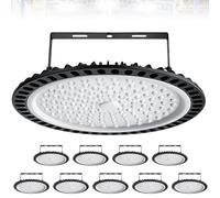 Viugreum 10 PACK UFO LED 500W, Foco LED de Exterior 500W, Lámpara de Alta Bahía 50000LM, Blanco Frío 6500K, Lámpara Industrial IP65 Impermeable,Campana Led Industrial para Garaje/Fábrica/Taller