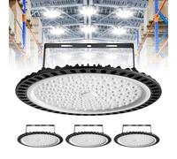 Viugreum 4 PACK UFO LED 500W, Foco LED de Exterior 500W, Lámpara de Alta Bahía 50000LM, Blanco Frío 6500K, Lámpara Industrial IP65 Impermeable,Campana Led Industrial para Garaje/Fábrica/Taller