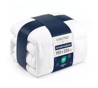 VIVA FINO Edredón Nórdico 155x220 cm para Cama 80/90,Edredón de Microfibra Suave,Transpirable y Liger,Fácil de Cuidar Cálido y Duradero para 4 Estaciones Confort Premium Blanco