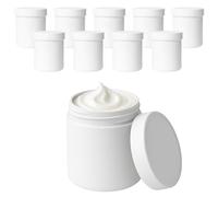 Viva-Haushaltswaren Gabriele Hesse e.K. 10 Botes vacíos para Crema de 250 ml, latas de plástico Blanco, Apto para Alimentos, sin BPA, Fabricado en Alemania