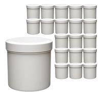 Viva-Haushaltswaren Gabriele Hesse e.K. 20 botes vacíos para crema de 125 ml de plástico apto para alimentos, sin BPA, fabricado en Alemania