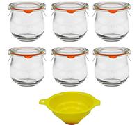 Viva-Haushaltswaren Gabriele Hesse e.K. 6 tarros de cristal redondo en forma de tulipán, 370 ml, incluye accesorios