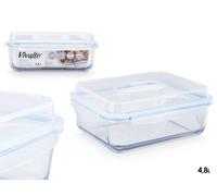 VIVALTO Fiambrera de Borosilicato Hermética 4800ml