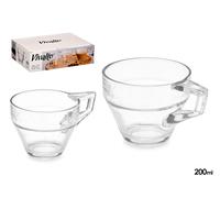 VIVALTO Taza Café con Leche 200ml Transparente (Pack de 72)