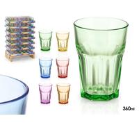 Vivalto Vasos de Vidrio Surtidos 6 Colores 360ml
